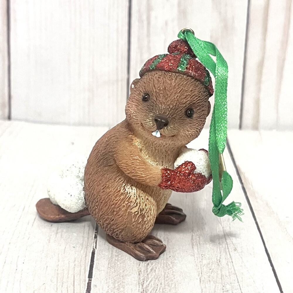 Beaver Ornament Danbury Mint Baby Animal Collection Christmas Holiday Xmas Decor